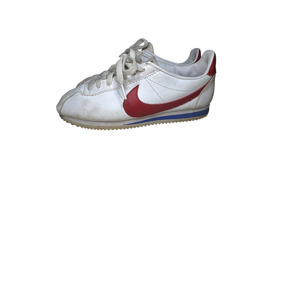 Nike Cortez Classic White Red Blue Sneakers Forrest Gump Colorway Leather Siz7.5 - Picture 4 of 5
